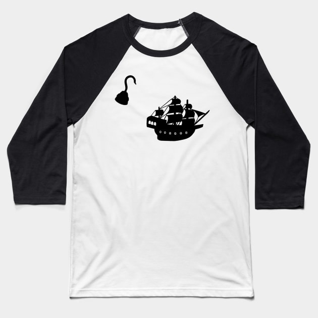 captain hook Baseball T-Shirt by dreamtravel